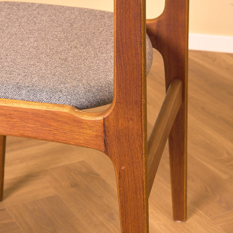 Danish set of 6 dining chairs in teak by Erik Buch for Nova Stolefabrik