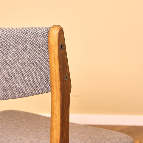 Danish set of 6 dining chairs in teak by Erik Buch for Nova Stolefabrik
