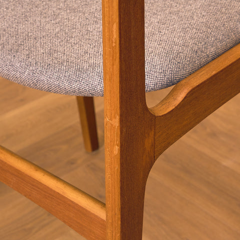 Danish set of 6 dining chairs in teak by Erik Buch for Nova Stolefabrik