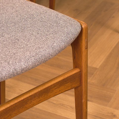 Danish set of 6 dining chairs in teak by Erik Buch for Nova Stolefabrik