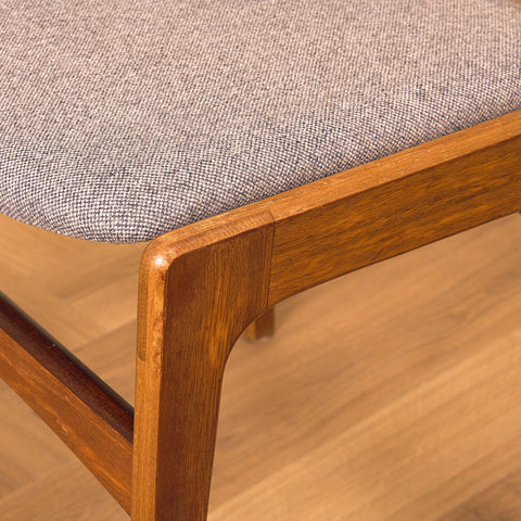 Danish set of 6 dining chairs in teak by Erik Buch for Nova Stolefabrik