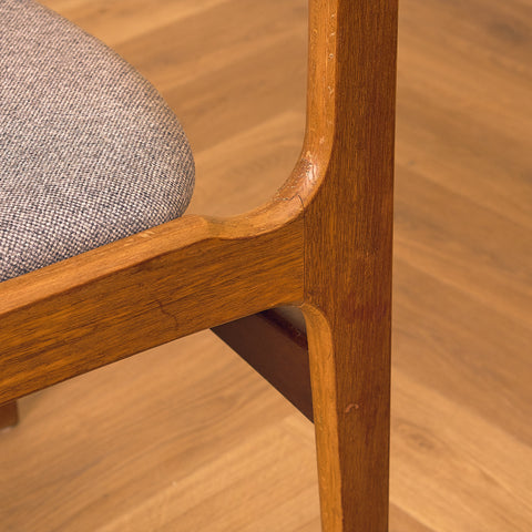 Danish set of 6 dining chairs in teak by Erik Buch for Nova Stolefabrik