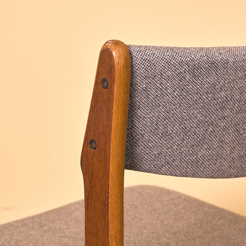 Danish set of 6 dining chairs in teak by Erik Buch for Nova Stolefabrik