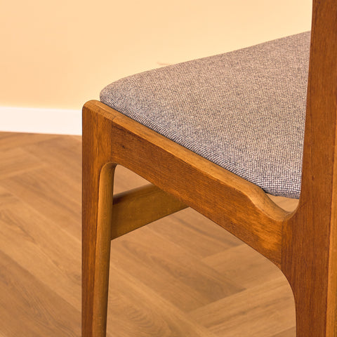 Danish set of 6 dining chairs in teak by Erik Buch for Nova Stolefabrik