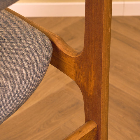 Danish set of 6 dining chairs in teak by Erik Buch for Nova Stolefabrik
