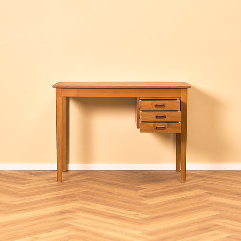 Small Swedish writing desk in teak and beech