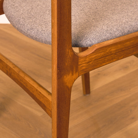 Danish set of 6 dining chairs in teak by Erik Buch for Nova Stolefabrik
