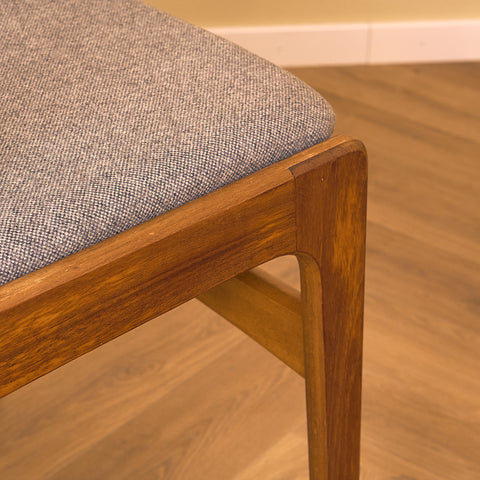 Danish set of 6 dining chairs in teak by Erik Buch for Nova Stolefabrik