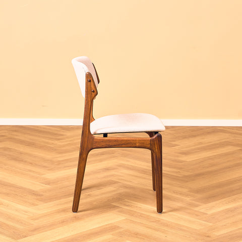 Danish dining chairs in Santos rosewood by Erik Buch for Oddense Maskinsnedkeri, model OD49