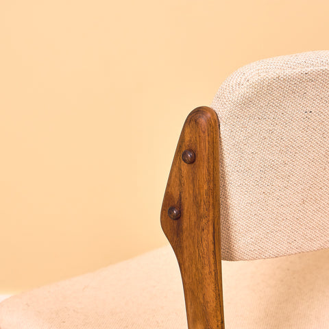 Danish dining chairs in Santos rosewood by Erik Buch for Oddense Maskinsnedkeri, model OD49