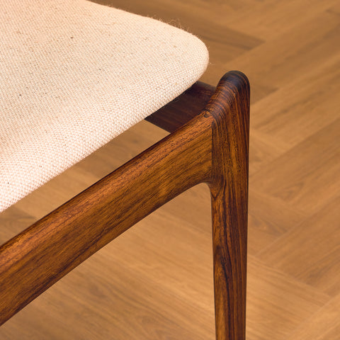 Danish dining chairs in Santos rosewood by Erik Buch for Oddense Maskinsnedkeri, model OD49