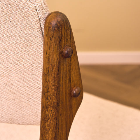 Danish dining chairs in Santos rosewood by Erik Buch for Oddense Maskinsnedkeri, model OD49