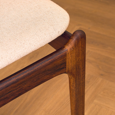 Danish dining chairs in Santos rosewood by Erik Buch for Oddense Maskinsnedkeri, model OD49