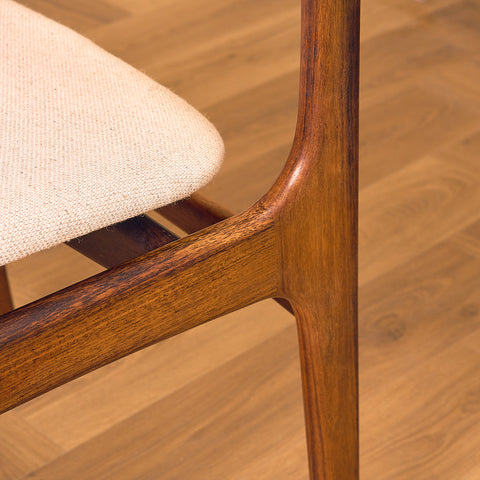 Danish dining chairs in Santos rosewood by Erik Buch for Oddense Maskinsnedkeri, model OD49