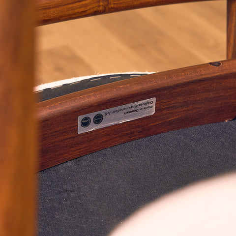 Danish dining chairs in Santos rosewood by Erik Buch for Oddense Maskinsnedkeri, model OD49