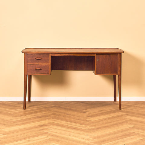 Danish writing desk in dark teak