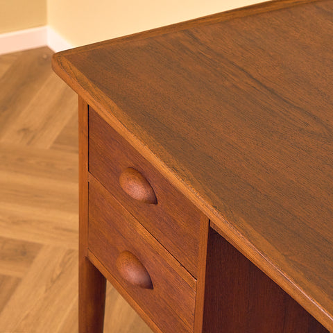 Danish writing desk in dark teak