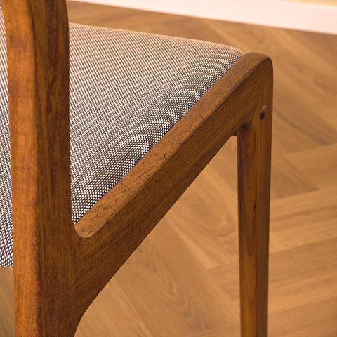 Danish dining chairs in walnut by Farstrup