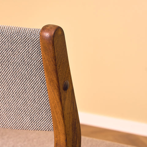 Danish dining chairs in walnut by Farstrup
