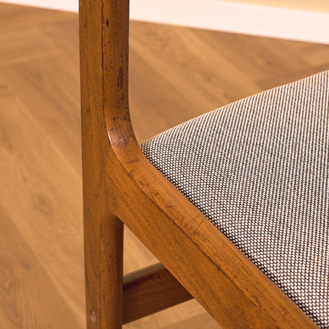 Danish dining chairs in walnut by Farstrup