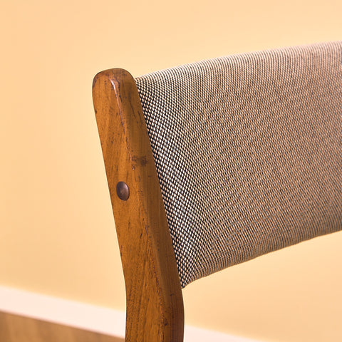 Danish dining chairs in walnut by Farstrup