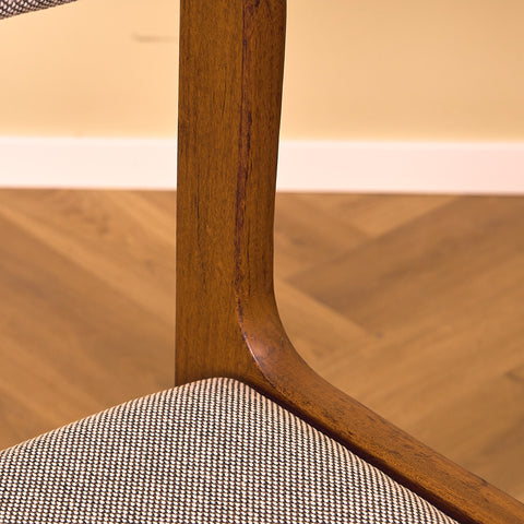 Danish dining chairs in walnut by Farstrup