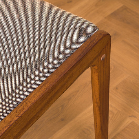 Danish dining chairs in walnut by Farstrup