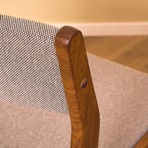 Danish dining chairs in walnut by Farstrup