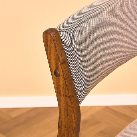 Danish dining chairs in walnut by Farstrup