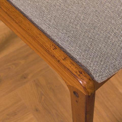 Danish dining chairs in walnut by Farstrup