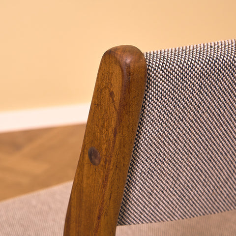Danish dining chairs in walnut by Farstrup
