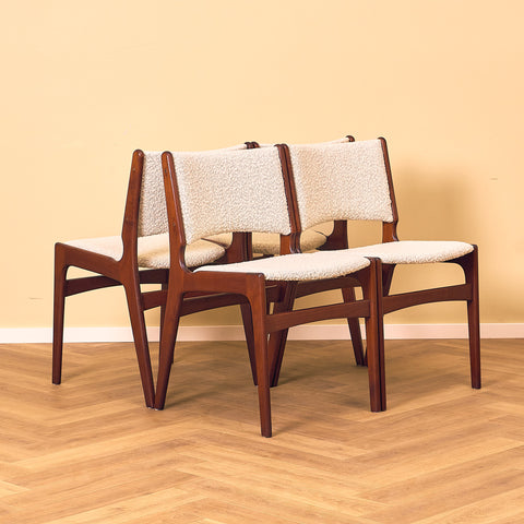 Danish dining chairs in mahogany by Erik Buch for Anderstrup Møbelfabrik, model 89