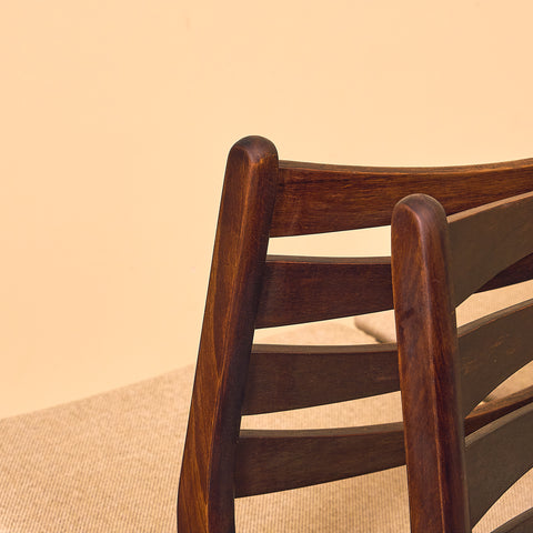 Danish dining chairs in stained beech & teak by SAX