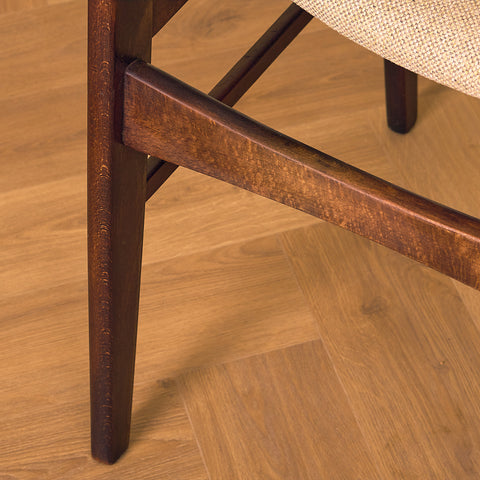 Danish dining chairs in stained beech & teak by SAX