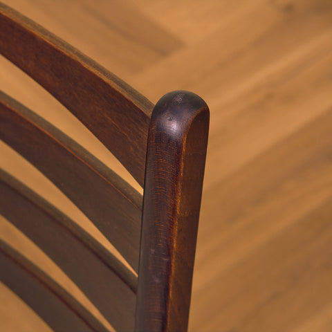 Danish dining chairs in stained beech & teak by SAX