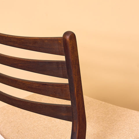 Danish dining chairs in stained beech & teak by SAX