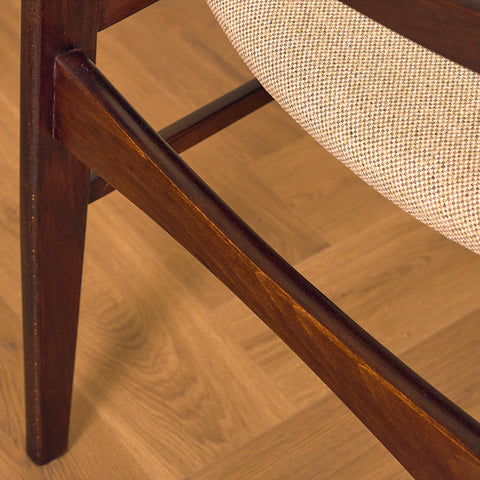 Danish dining chairs in stained beech & teak by SAX