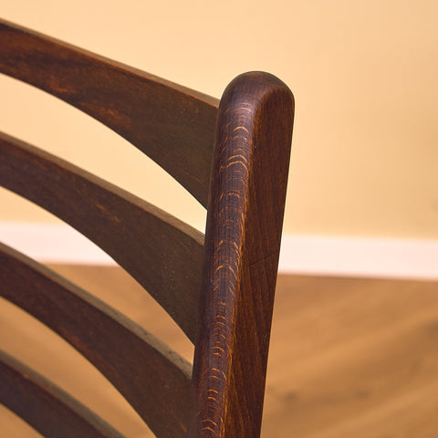 Danish dining chairs in stained beech & teak by SAX