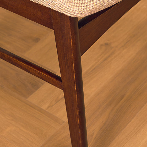 Danish dining chairs in stained beech & teak by SAX