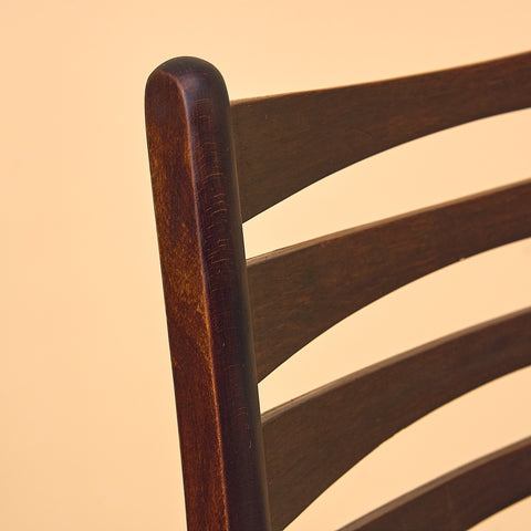 Danish dining chairs in stained beech & teak by SAX