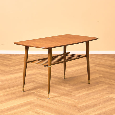 Swedish coffee table in teak and beech