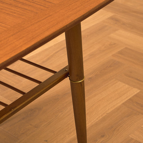 Swedish coffee table in teak and beech