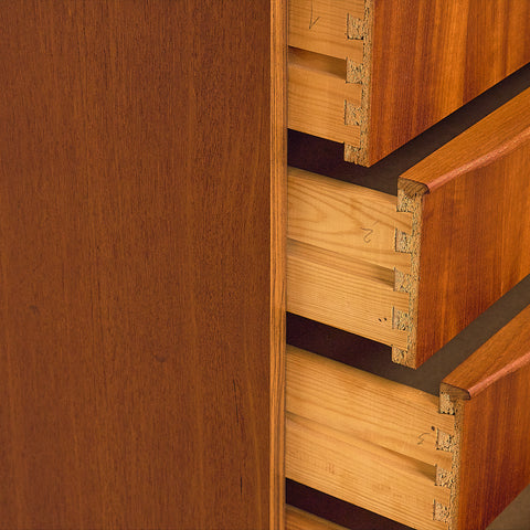 Vintage Tall Chest of Drawers in Teak, Denmark 1950s