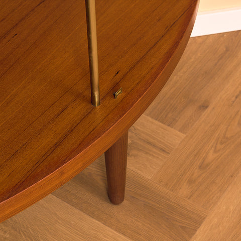 Danish corner bar cabinet in teak by S. E. Peterson for Midtjysk Möbelfabrik
