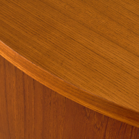 Danish corner bar cabinet in teak by S. E. Peterson for Midtjysk Möbelfabrik