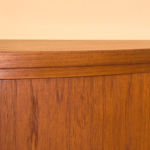 Danish corner bar cabinet in teak by S. E. Peterson for Midtjysk Möbelfabrik
