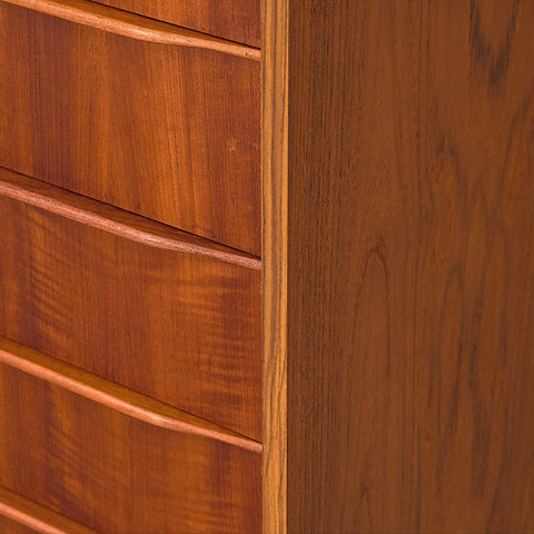 Vintage Tall Chest of Drawers in Teak, Denmark 1950s