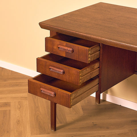 Vintage Teak Writing Desk, Denmark 1960s