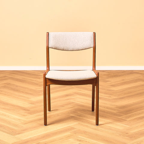 Danish dining chairs in teak by Sorø Stolefabrik