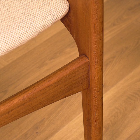 Danish dining chairs in teak by Sorø Stolefabrik